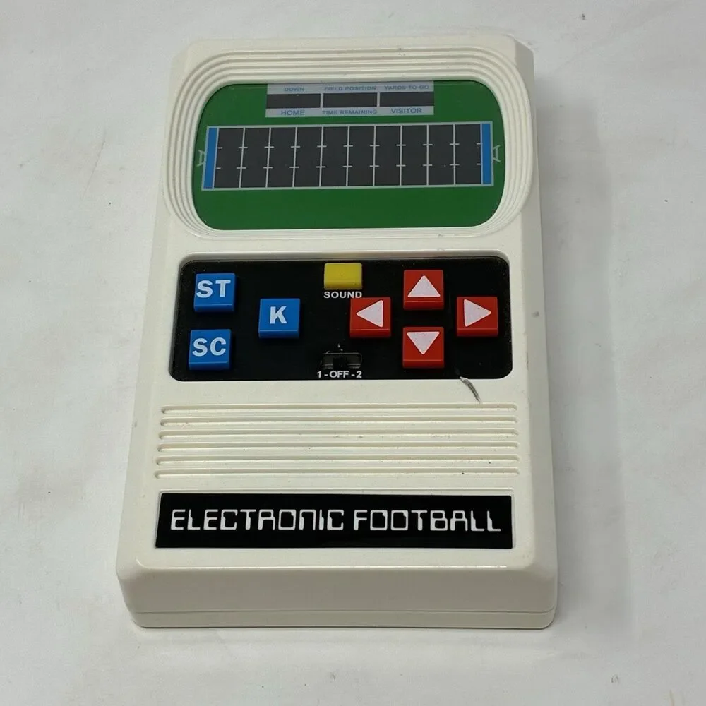 Retro Mattel Electronic Football Handheld Game 2014 Lights Sound Tested Works
